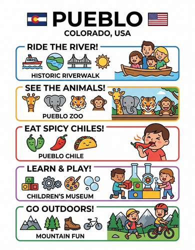 Pueblo I USA I Educational Infographic