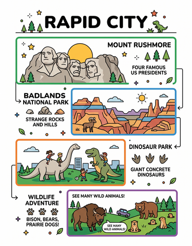 Rapid City I USA I Educational Infographic