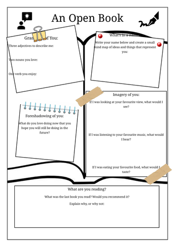 Back to School English Task- 'An Open Book'