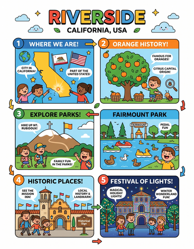 Riverside I USA I Educational Infographic