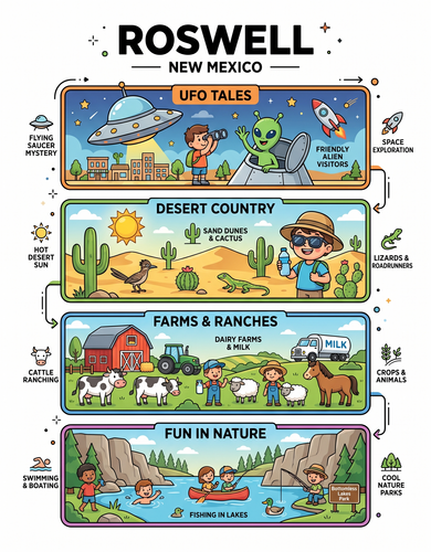 Roswell I USA I Educational Infographic