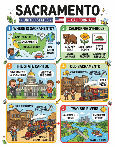 Sacramento I USA I Educational Infographic