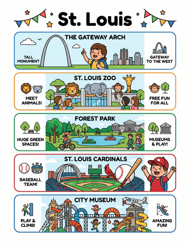Saint Louis I USA I Educational Infographic