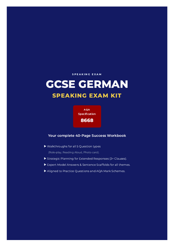 AQA GCSE German Speaking Exam Booklet