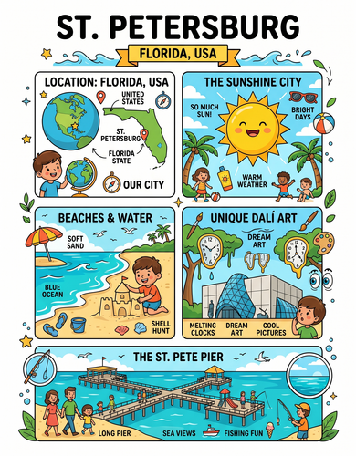 Sait Petersburg I USA I Educational Infographic