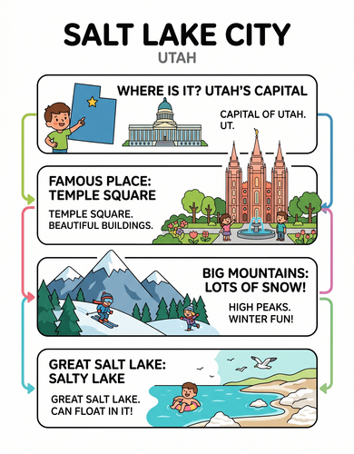 Salt Lake City I USA I Educational Infographic