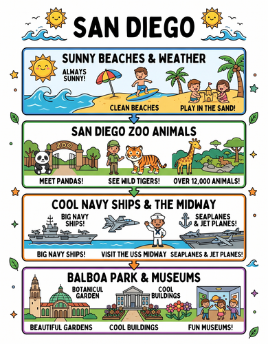 San Diego I USA I Educational Infographic