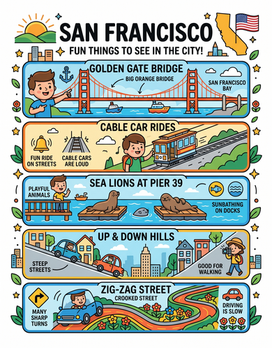 San Francisco I USA I Educational Infographic