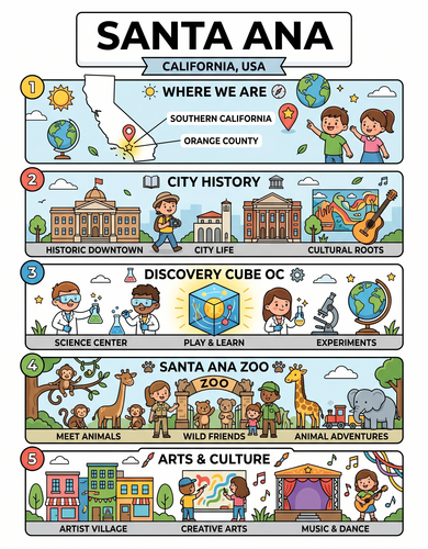Santa Ana I USA I Educational Infographic