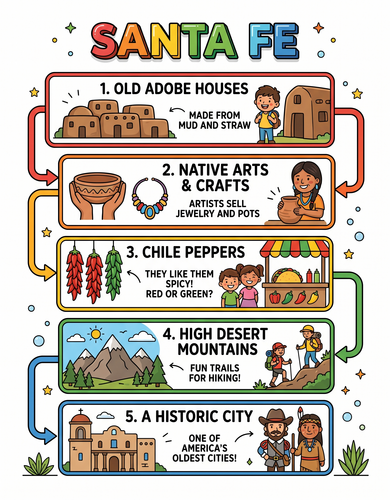 Santa Fe I USA I Educational Infographic