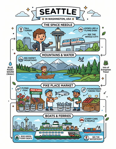 Seattle I USA I Educational Infographic
