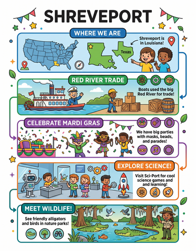 Shreveport I USA I Educational Infographic