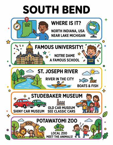 South Bend I USA I Educational Infographic