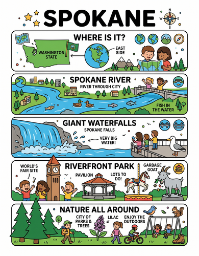Spokane I USA I Educational Infographic