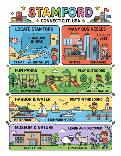 Stamford I USA I Educational Infographic