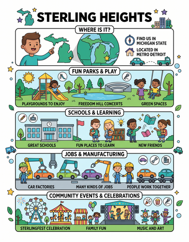 Sterling Heights I USA I Educational Infographic