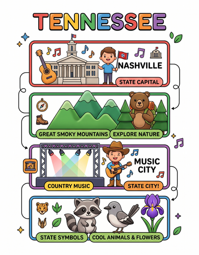Tennessee I USA I Educational Infographic