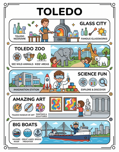 Toledo I USA I Educational Infographic