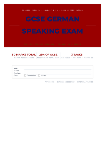 EDEXCEL GCSE German Speaking Workbook