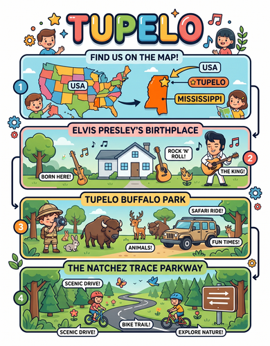 Tupelo - I USA I Educational Infographic