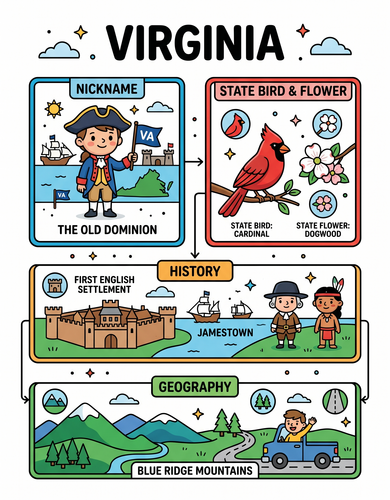 Virginia I USA I Educational Infographic