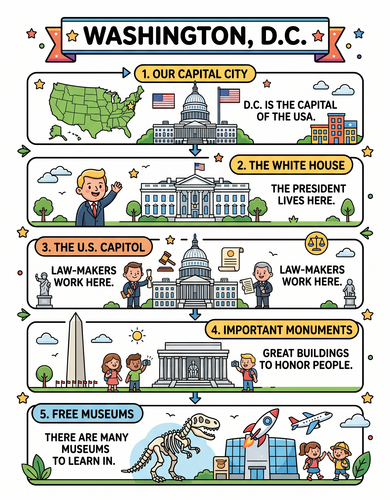 Washington D.C. I USA I Educational Infographic