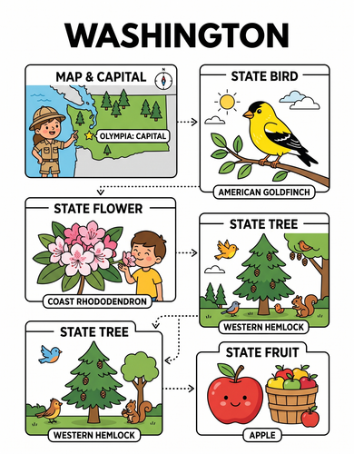 Washington I USA I Educational Infographic