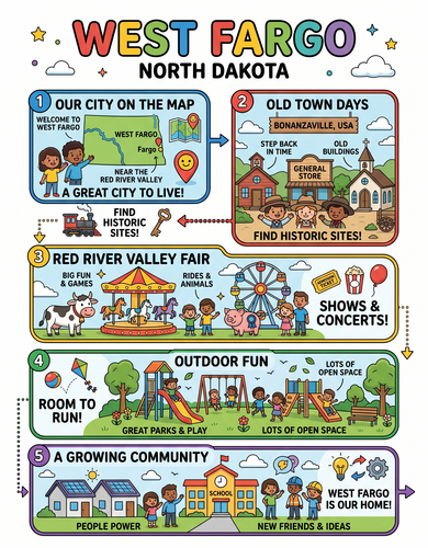 West Fargo I USA I Educational Infographic