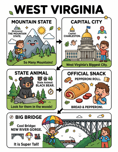 West Virginia I USA I Educational Infographic