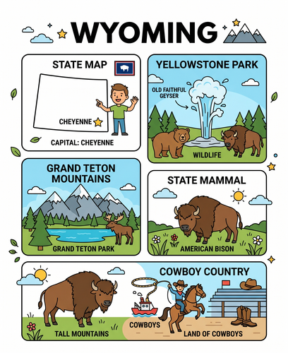 Wyoming I USA I Educational Infographic