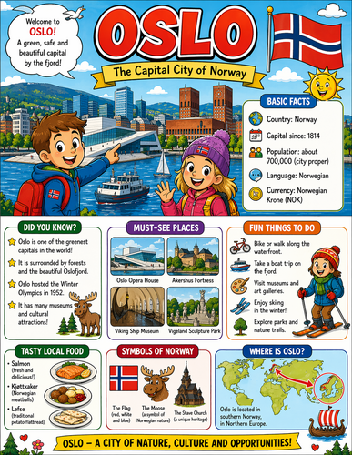 Oslo I Geography I Educational Infographic