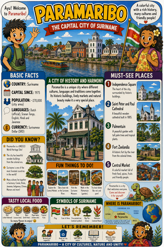 Paramaribo I Geography I Educational Infographic