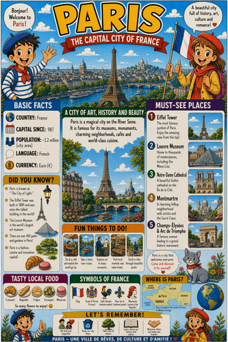 Paris I Geography I Educational Infographic
