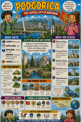 Podgorica I Geography I Educational Infographic