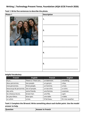 AQA GCSE 2026: Activities Online Writing Exam | Technology (French Foundation)