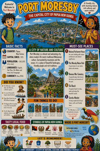 Port Moresby I Geography I Educational Infographic