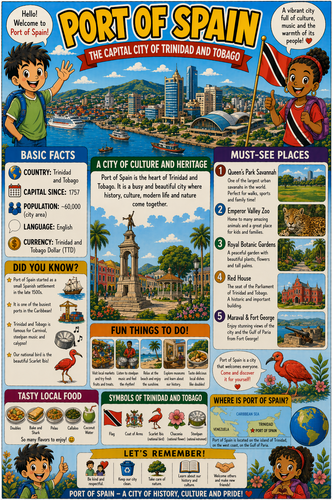 Port of Spain I Geography I Educational Infographic