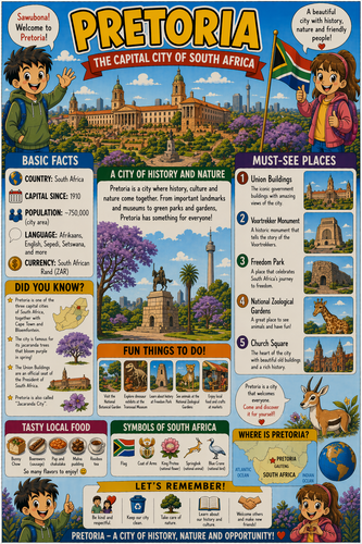 Pretoria I Geography I Educational Infographic
