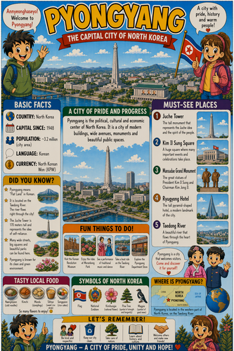 Pyongyang I Geography I Educational Infographic