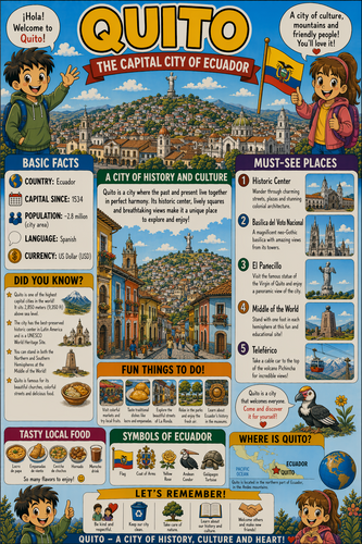 Quito I Geography I Educational Infographic