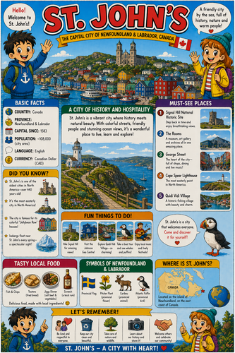 Saint John's I Geography I Educational Infographic