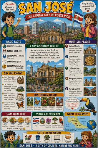 San José I Geography I Educational Infographic