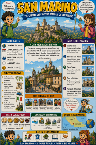 San Marino I Geography I Educational Infographic