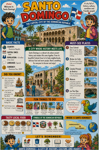 Santo Domingo I Geography I Educational Infographic