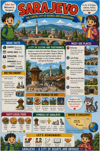 Sarajevo I Geography I Educational Infographic