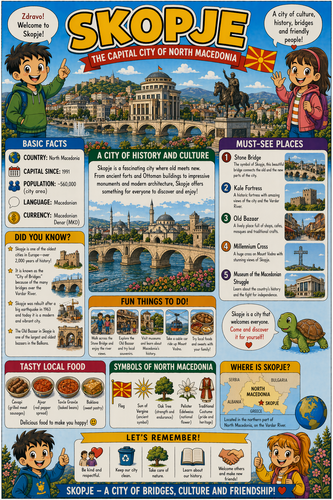 Skopje I Geography I Educational Infographic