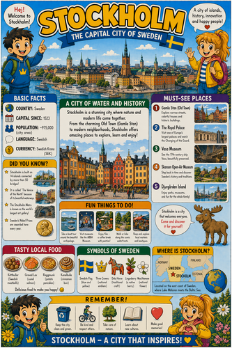 Stockholm I Geography I Educational Infographic