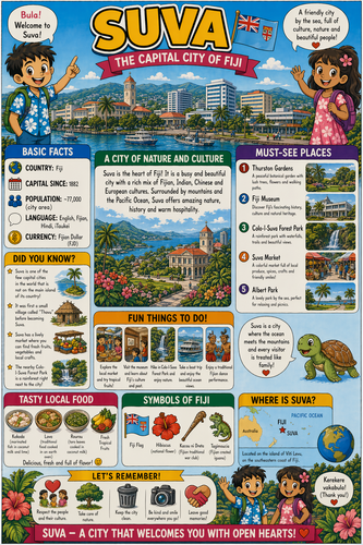 Suva I Geography I Educational Infographic