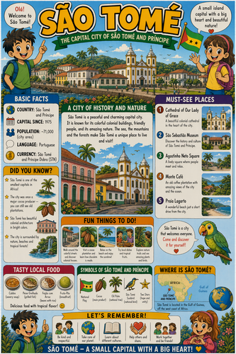 São Tomé I Geography I Educational Infographic
