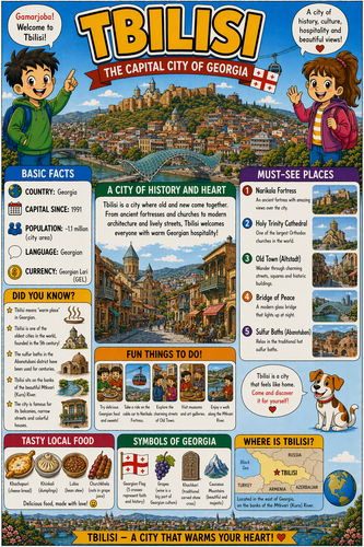TbilisI Geography I I Geography I Educational Infographic